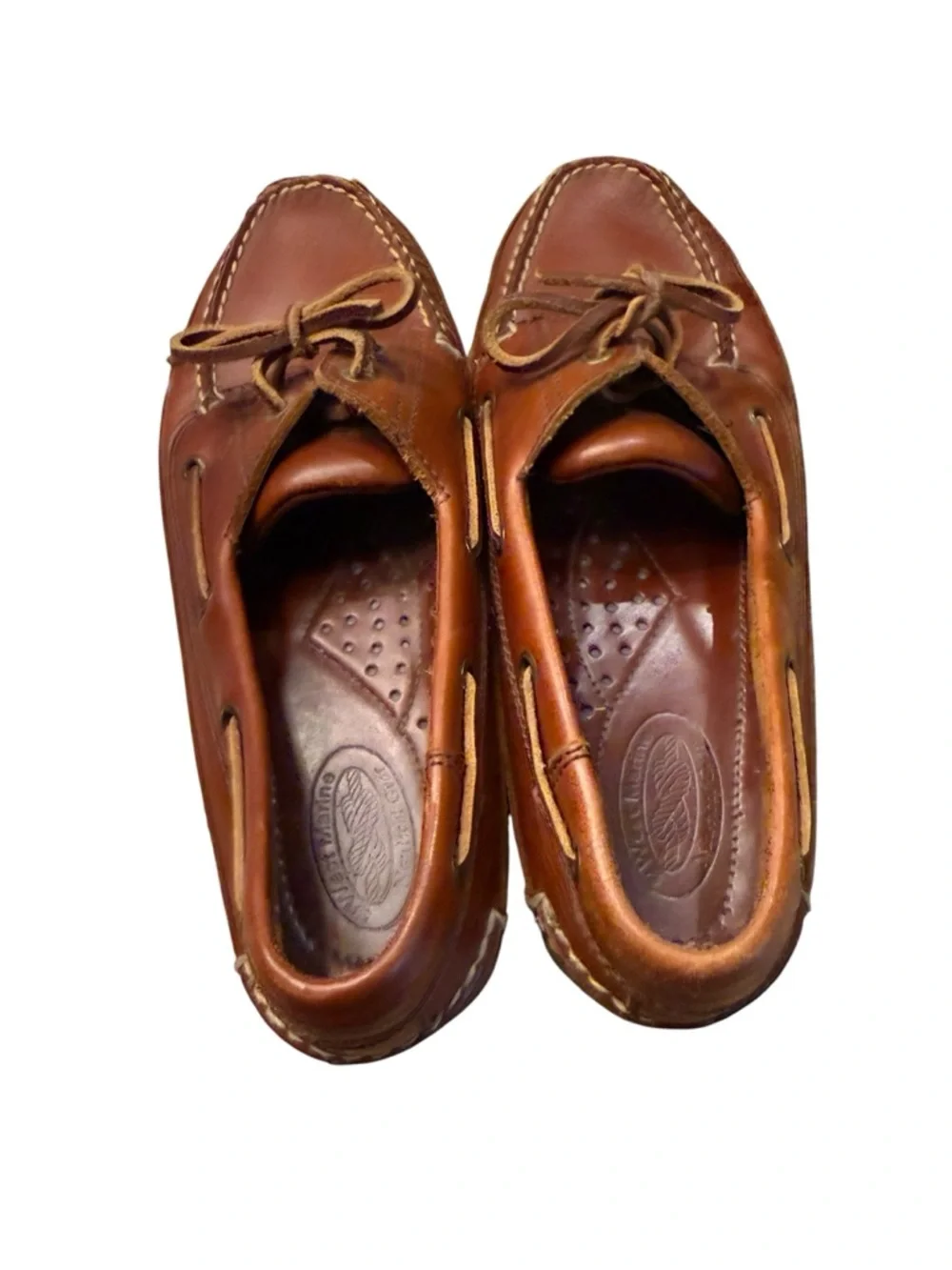 West Marine Men's 9D Brown Leather Boat Shoes